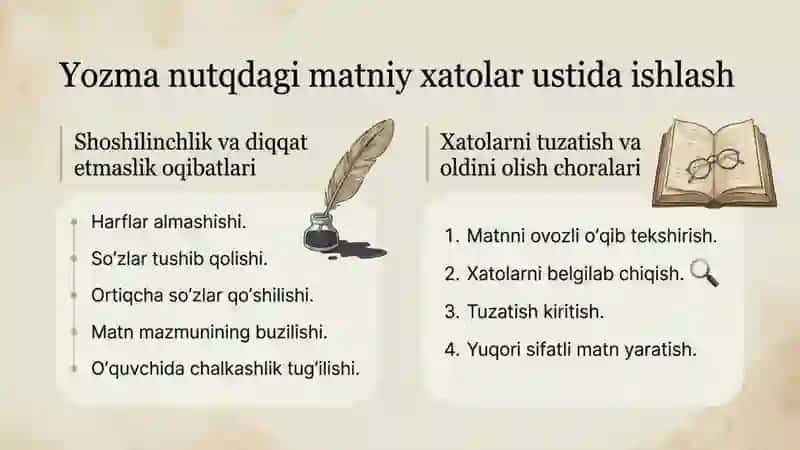 Yozma nutqdagi matniy xatolar ustida ishlash 4