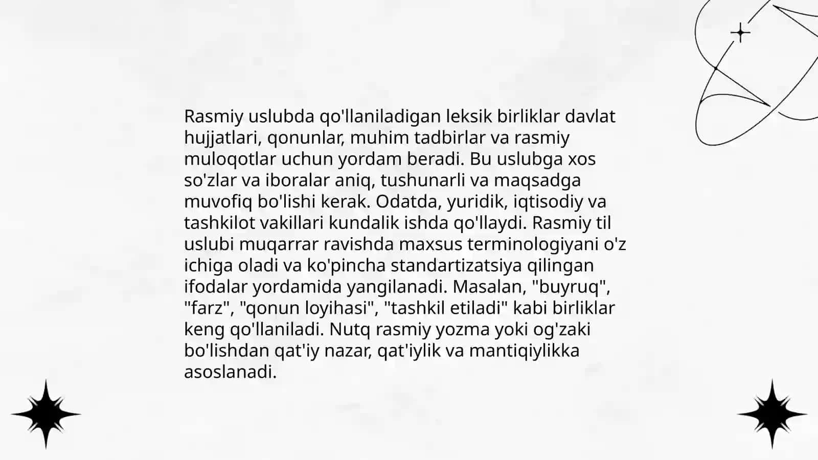 Rasmiy uslub va uning umumiy xususiyatlari 4