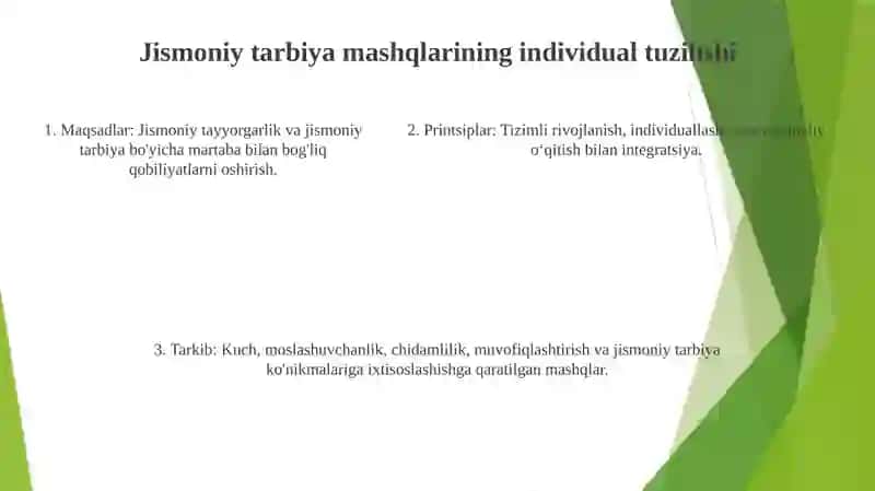 Bo”Lajak Kasbiy Faoliyatiga Bog’Liq Jismoniy Tarbiya Mashqlaridan Iborat Individual Tuzim 4