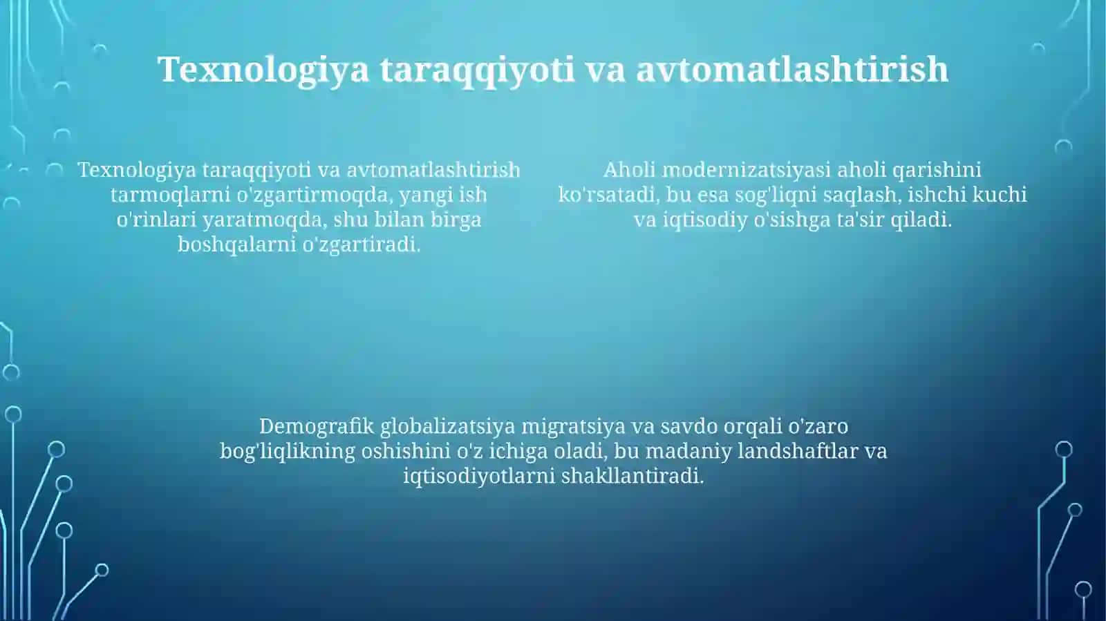 Demografik Modernizatsiya va Globalizatsiyaning Kelajagi 4