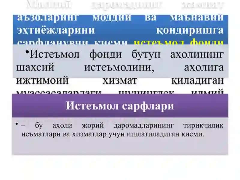 ИСТЕЪМОЛ, ЖАМҒАРМА ВА ИНВЕСТИЦИЯ функциялари 4