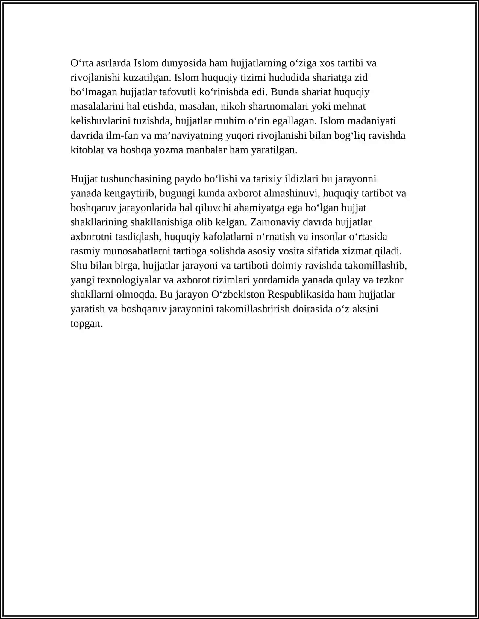 Hujjatlar tushunchasi va tarixi 4