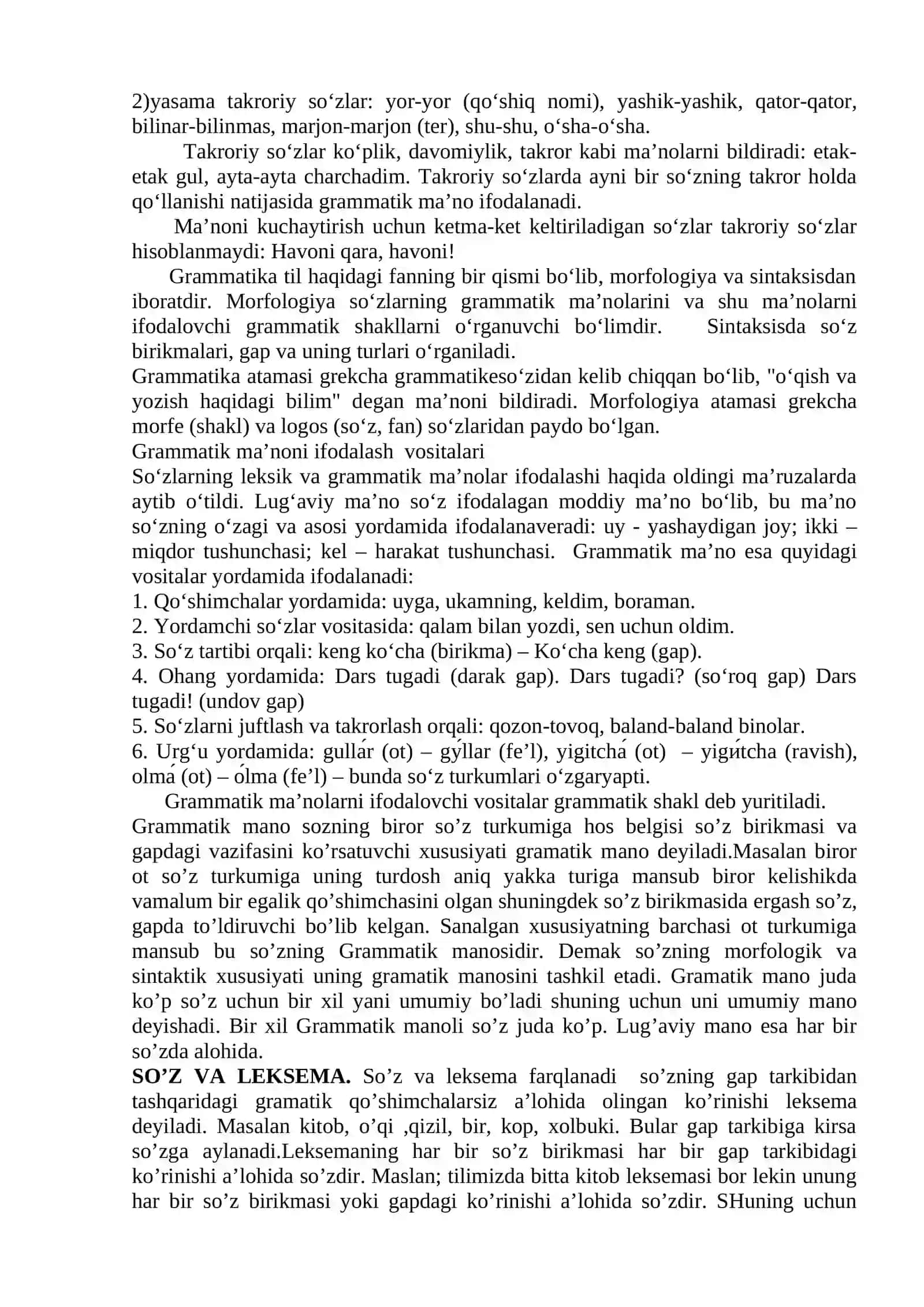So’zning morfemik tarkibi va so’z yasalishi 4