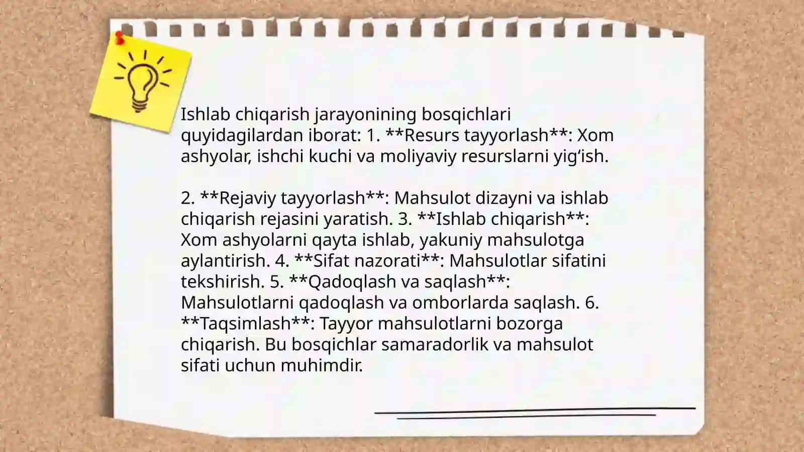 Ishlab chiqarish jarayonining mazmuni 4