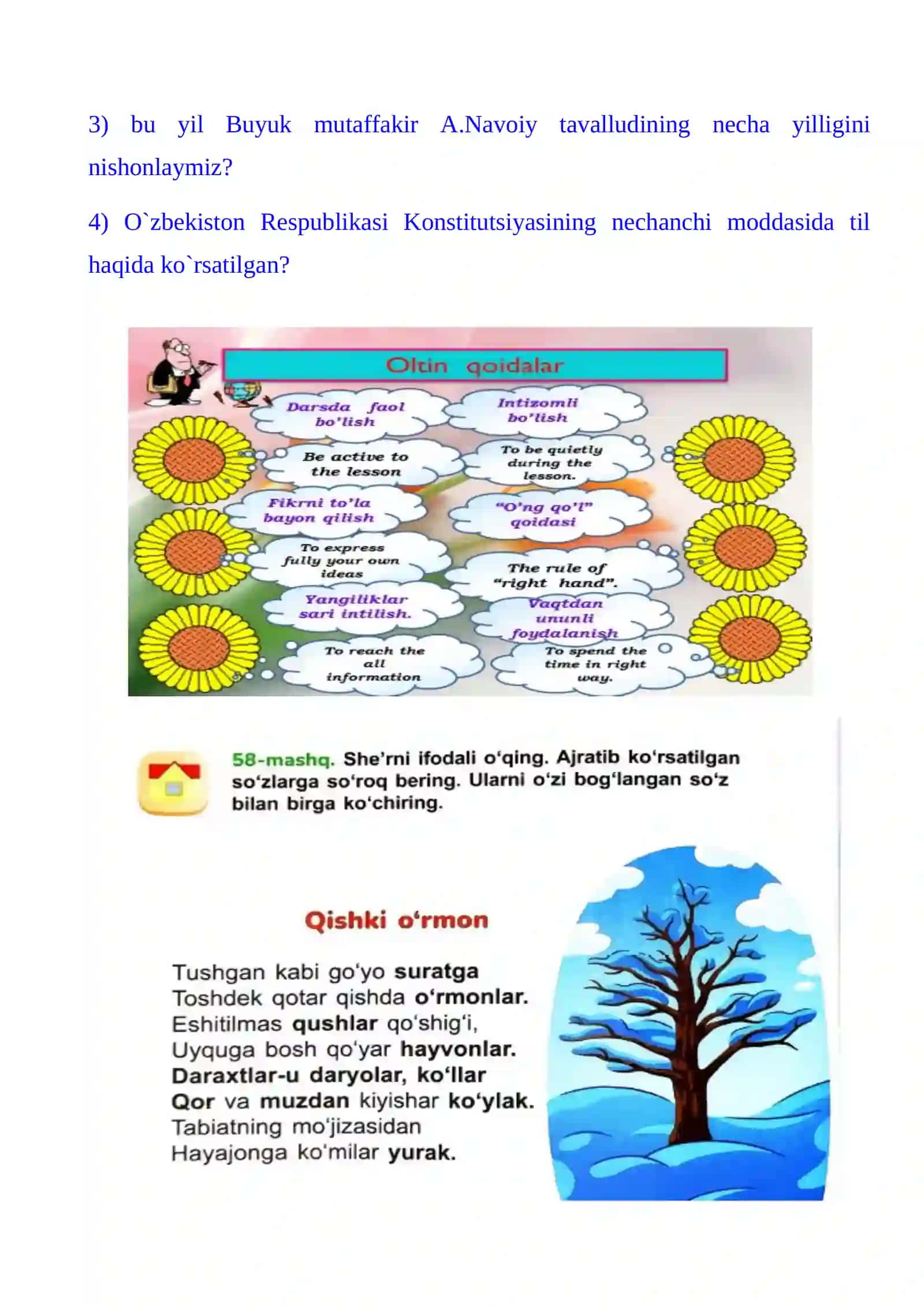 3-sinf Ona tili fanidan Ot yasovchi qo'shimchalar 3-chorak dars ishlanmasi 4
