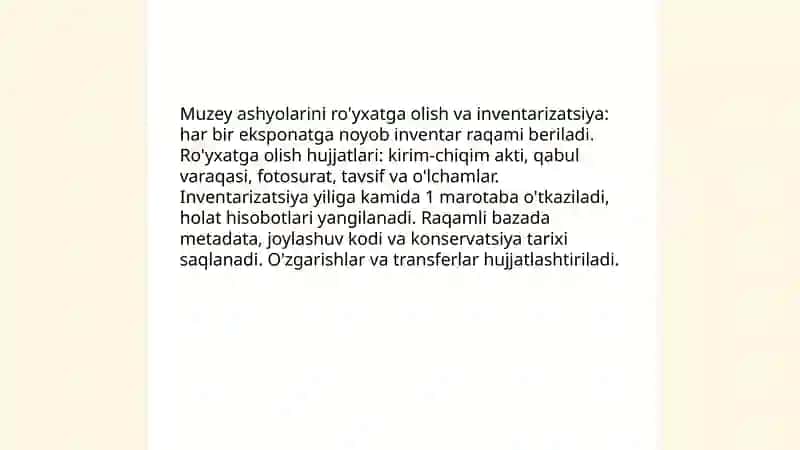 Muzey ashyolari hisobiga ol 4