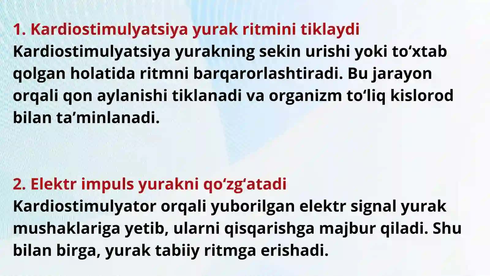 Mustaqil ish - Kardiostimulyatsiya tushunchasi usullari va uni qo'llash ko'rsatmalari 4