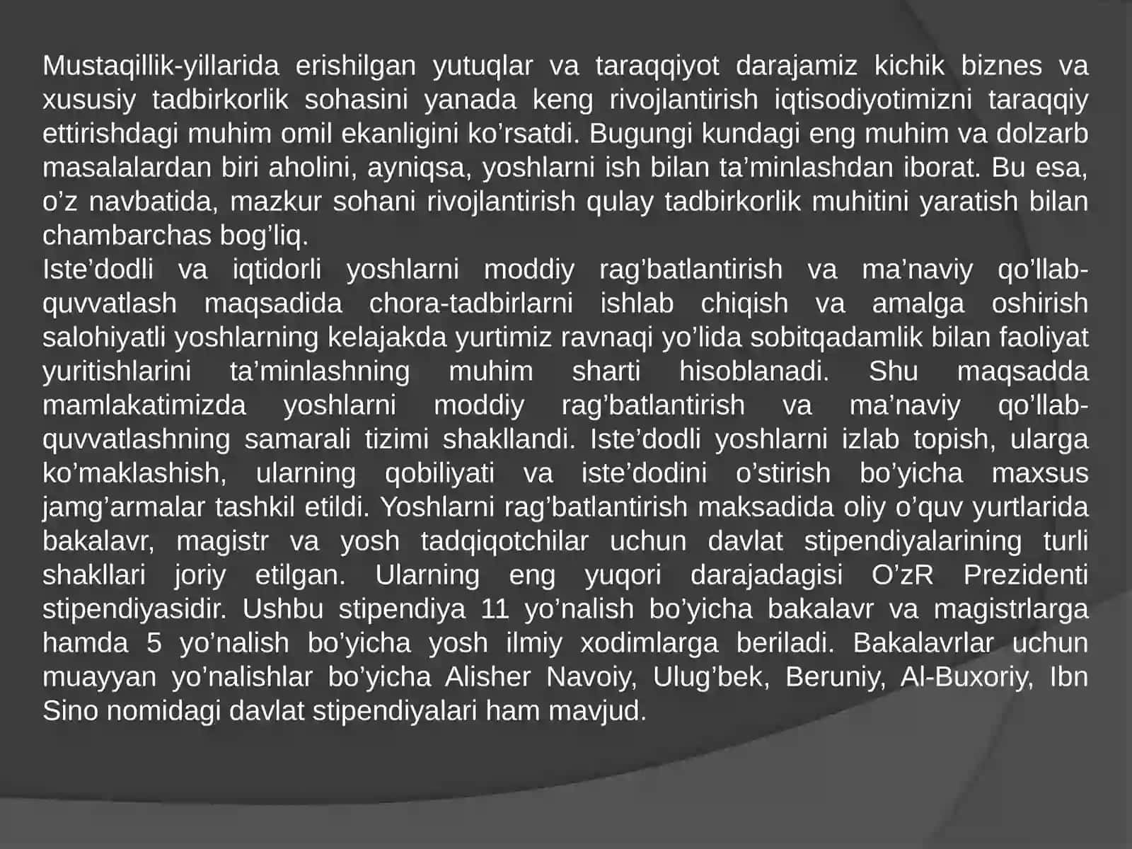 OʻZBEKISTONDA TA’LIM SOHASIDAGI AMALGA OSHIRILGAN ISLOHOTLAR. 4