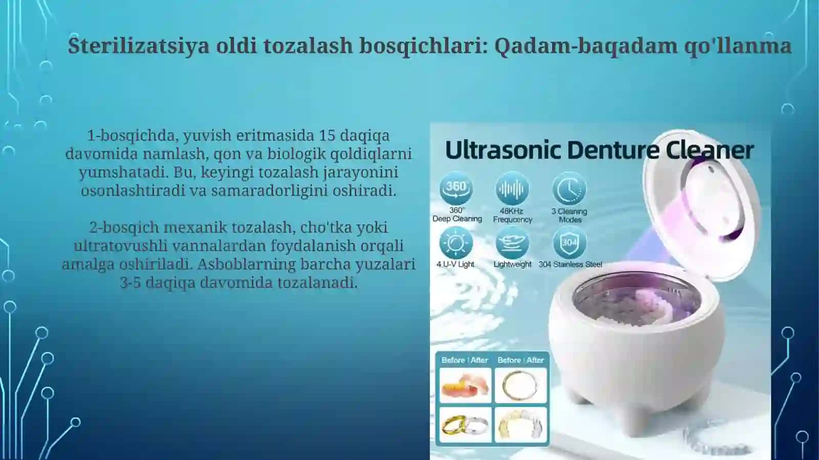 Stomatologikas boblar sterilizatsiya oldi tozalov 4