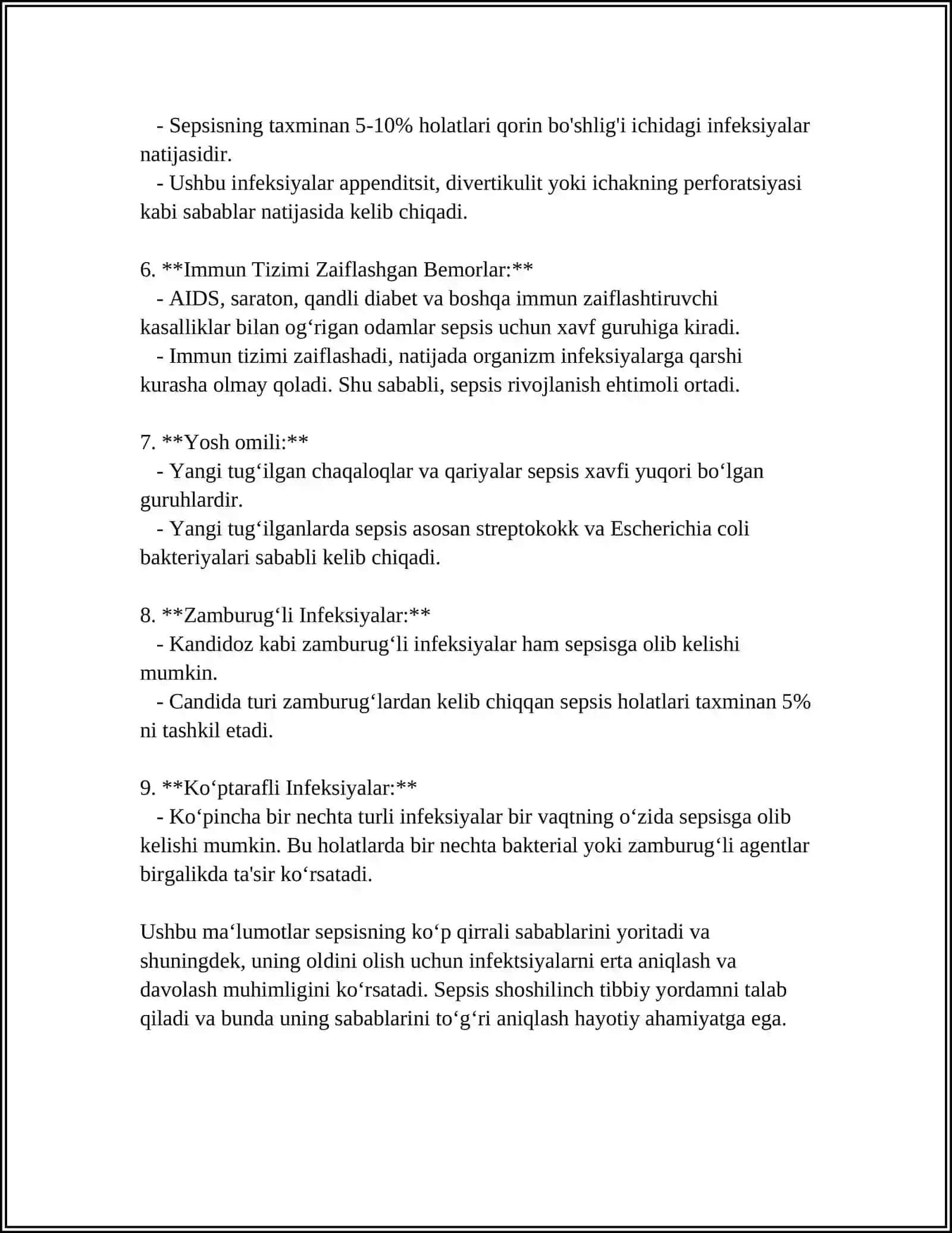SEPSIS 4