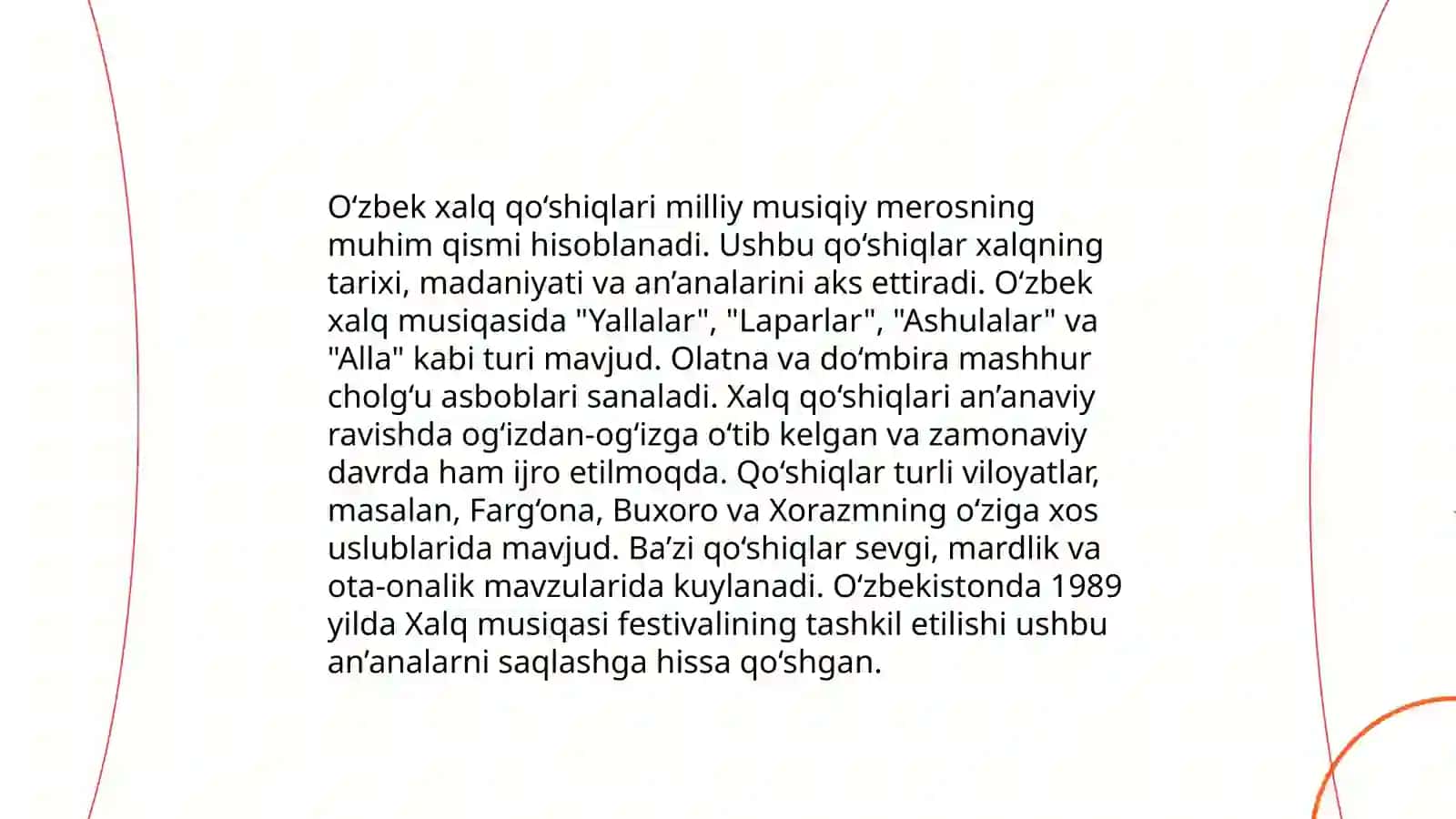 O'zbek xalq musiqa ijodi 4