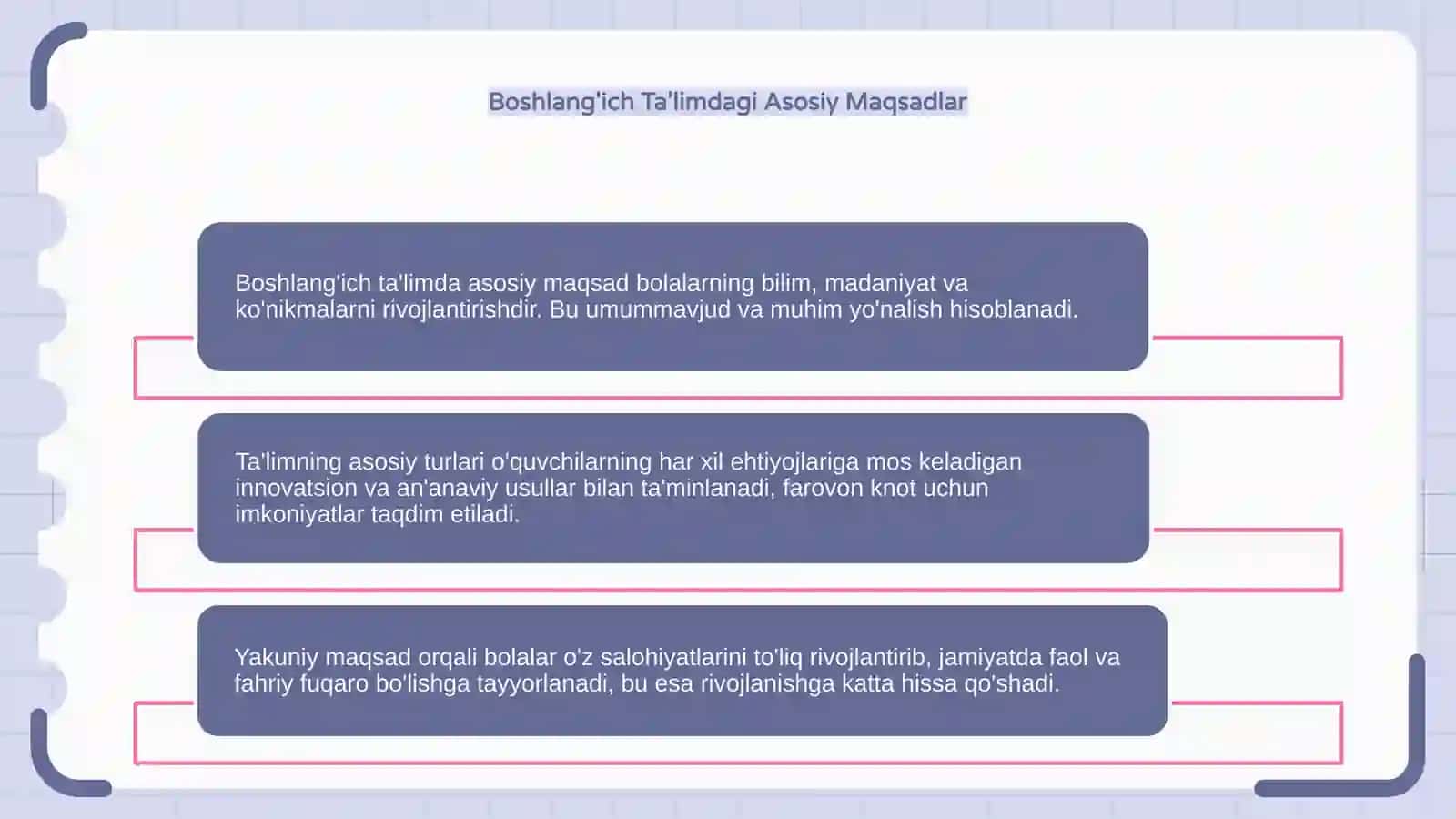 Boshlanĝich ta'limda noan' anviy ta ' lim turlari 4