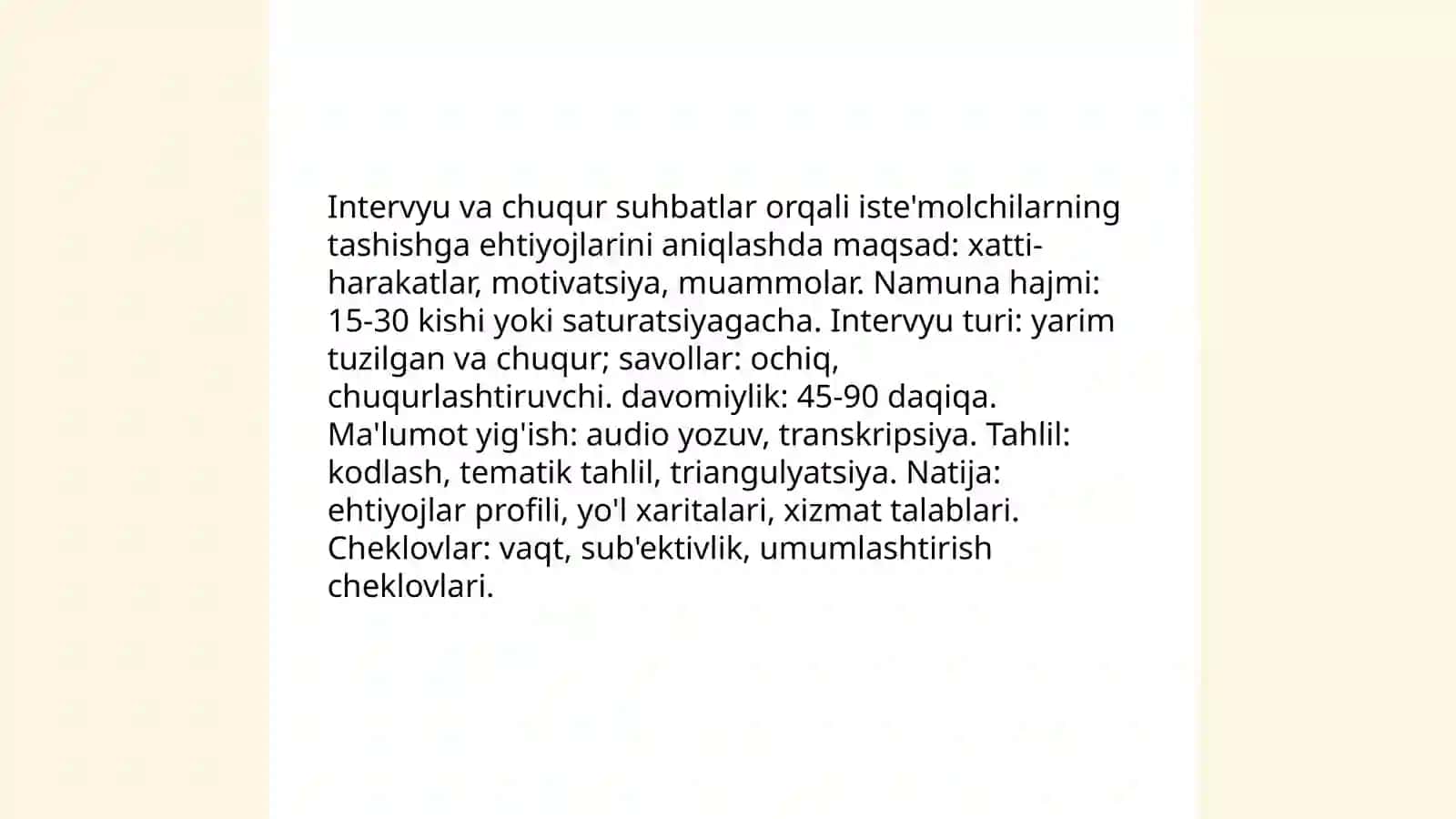Iste'molchilarning tashishga bo'lgan ehtiyojlarini tahlil etish usullari 4