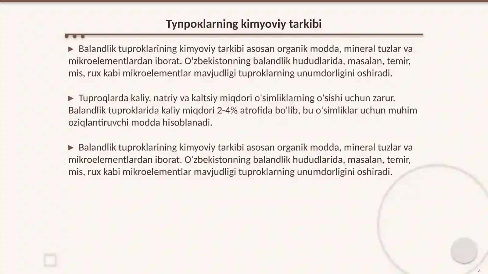 Узбекистоннинг баландлик минтакаси тупроклари жойлашуви географияси 4