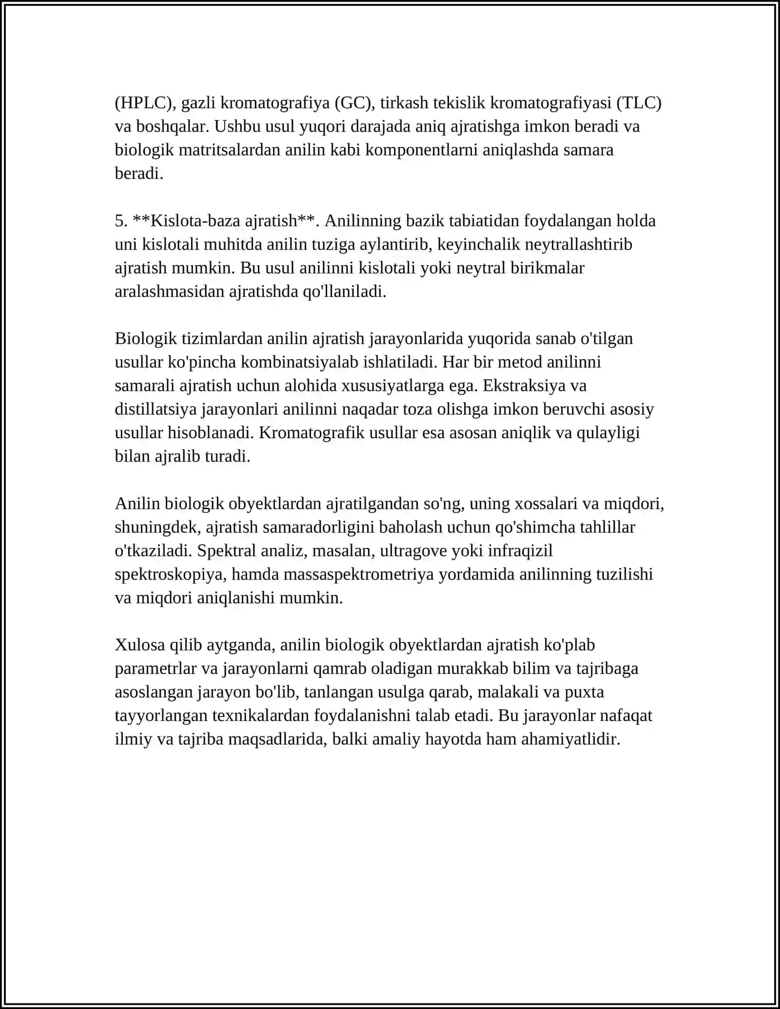 ANILIN BIOLOGIK OBYEKTLARDAN AJRATIB OLISH VA TAHLIL USULLARI 4