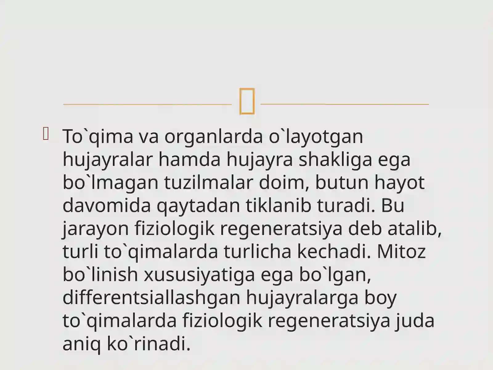 Fizologik regeneratsiya va o'zgaruvchilik 4