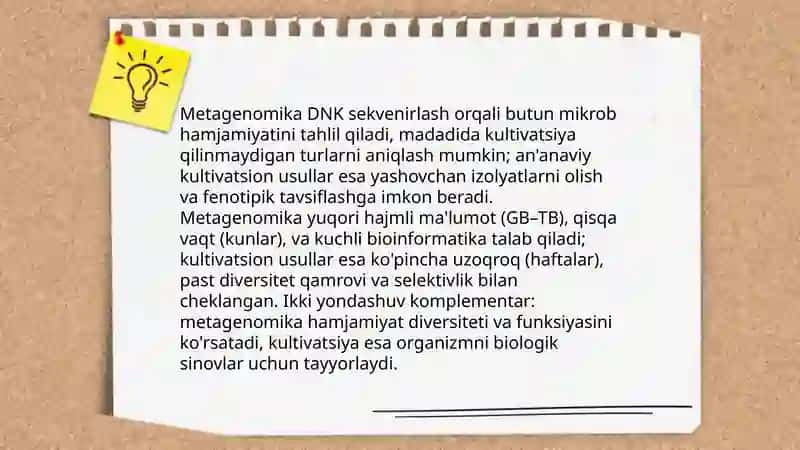 Mikrabiologiyada zamonaviy texnalogiyalarni o'rganish va taqqoslash 4