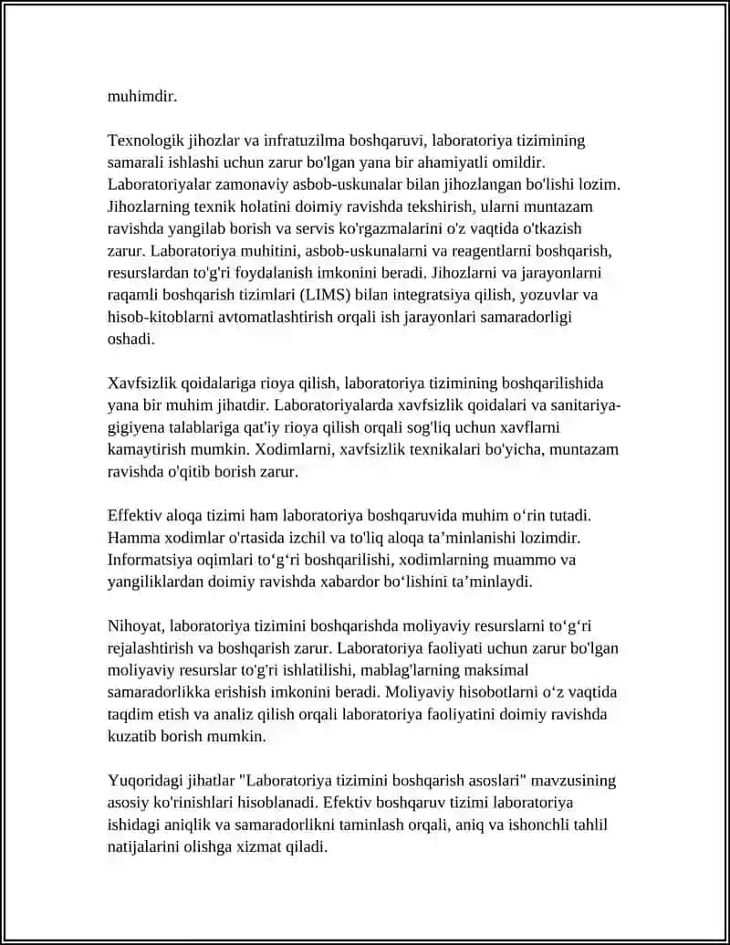 Laboratoriya Tizimini Boshqarish Asoslari 4