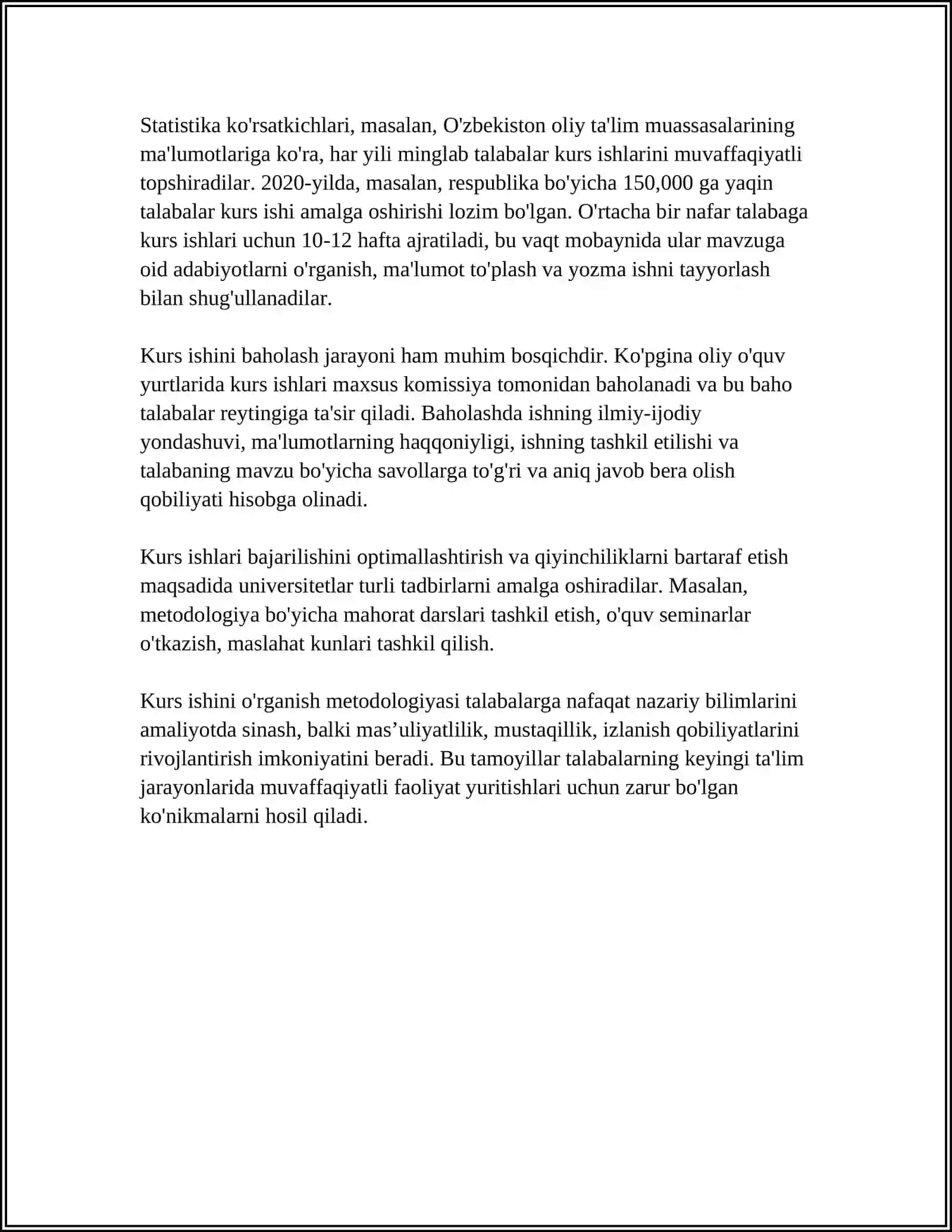 KURS ISHI NI O'RGANISH METODOLOGIYASI 4