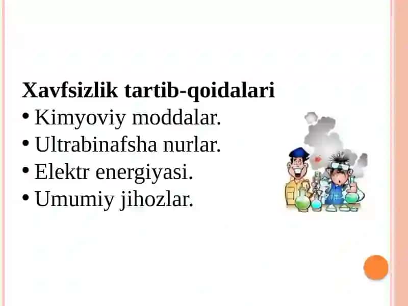Laboratoriya jihozlarining umumiy ko'rsatmalar 4