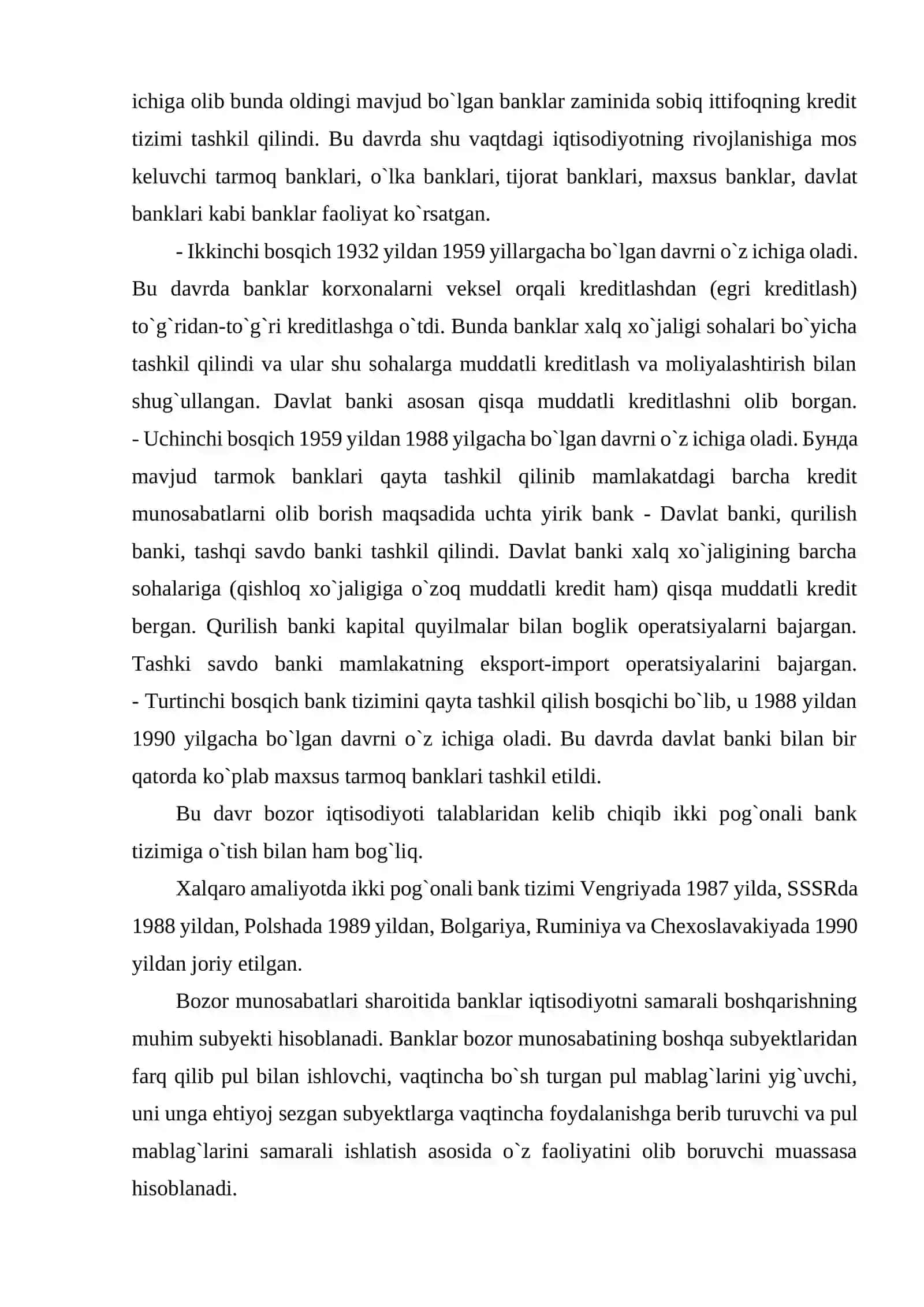 O‘ZBEKISTONDA BANK TIZIMI TAKOMILLASHTIRISH VAZIFALARI VA ASOSIY YO‘NALISHLARI 4