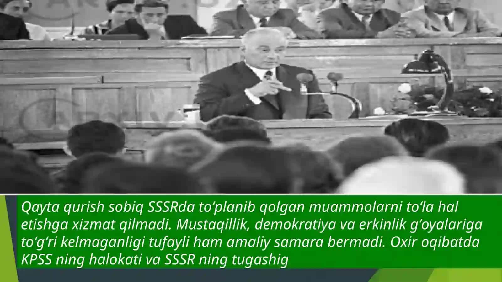 Qayta qurish va o’zgarish siyosati 4