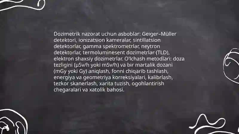 Favqulodda vaziyatnu baholash radiatsion holat 4