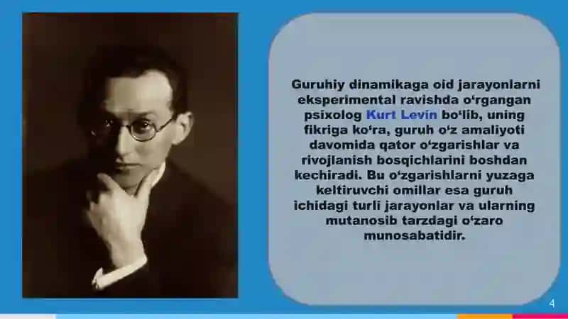 Psixologik treningning asosiy bosqichlari va guruhiy dinamika jarayonlari 4