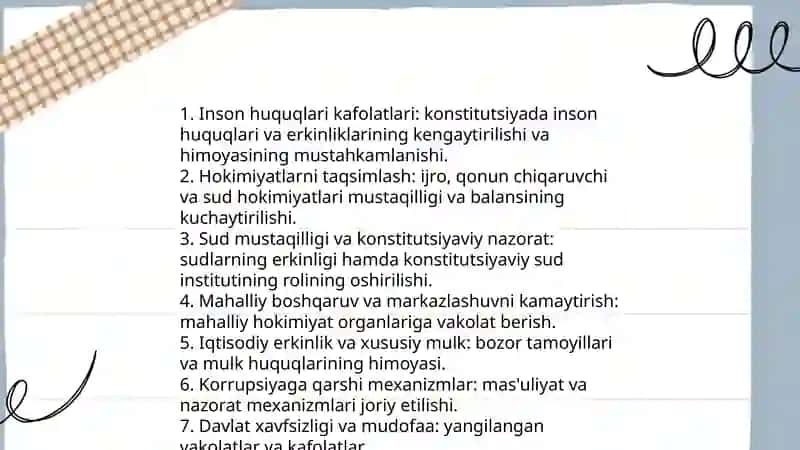 Yangi tahrirdagi konstitutsiyaning mazmun mohiyati va qilinish bosqichlari 4