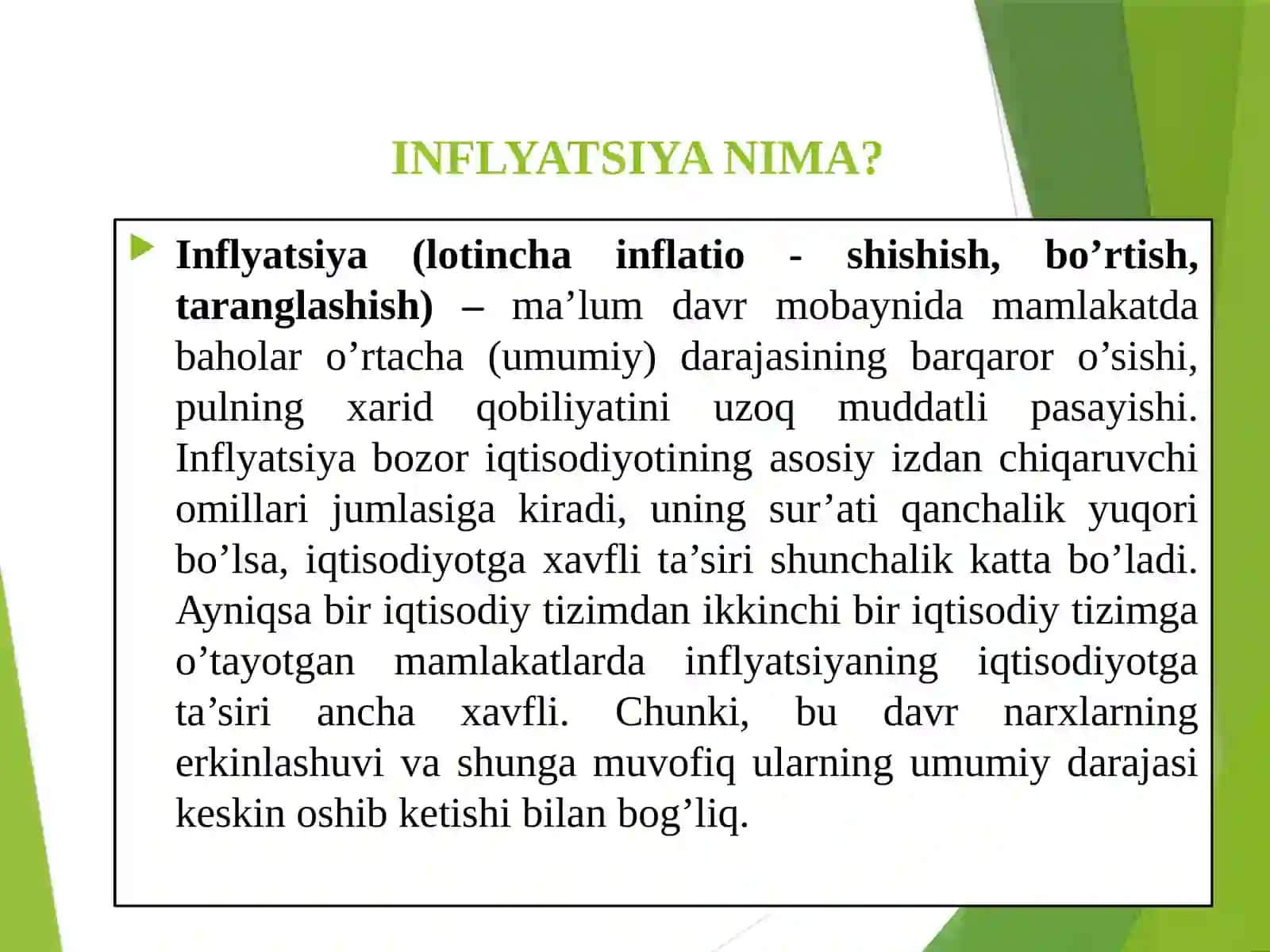 Inflatsiya va inflatsiyaga qarshi siyosat. 4