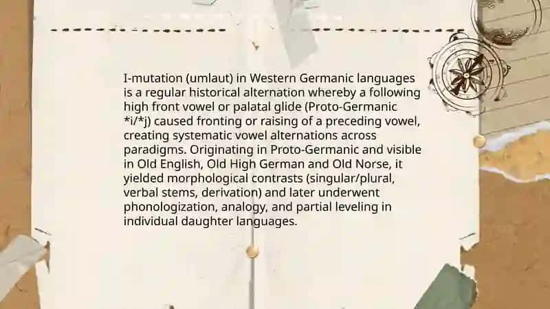 The identical features of Western Germanic languages 4