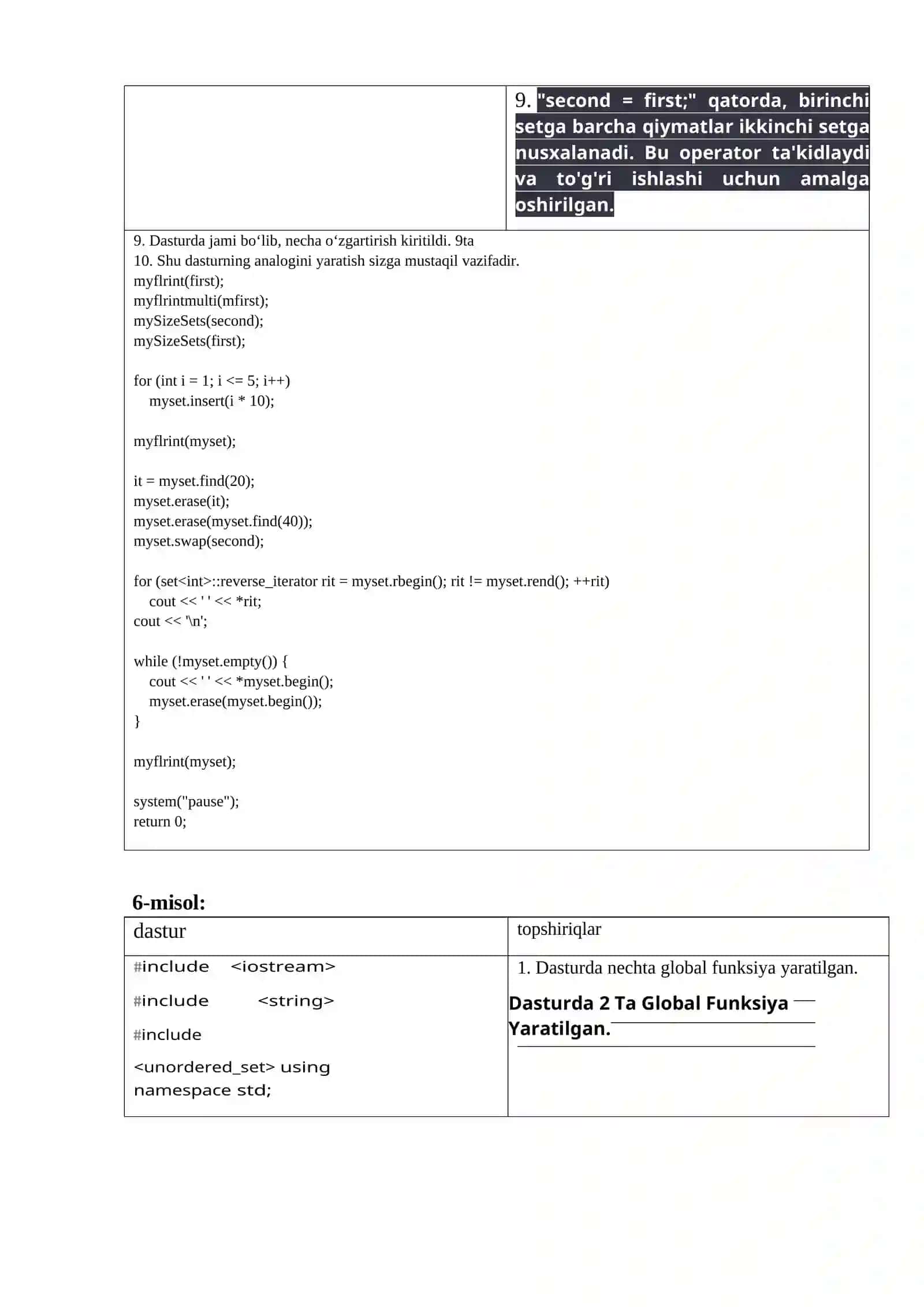 Konteyner sinflar bilan ishlash 4