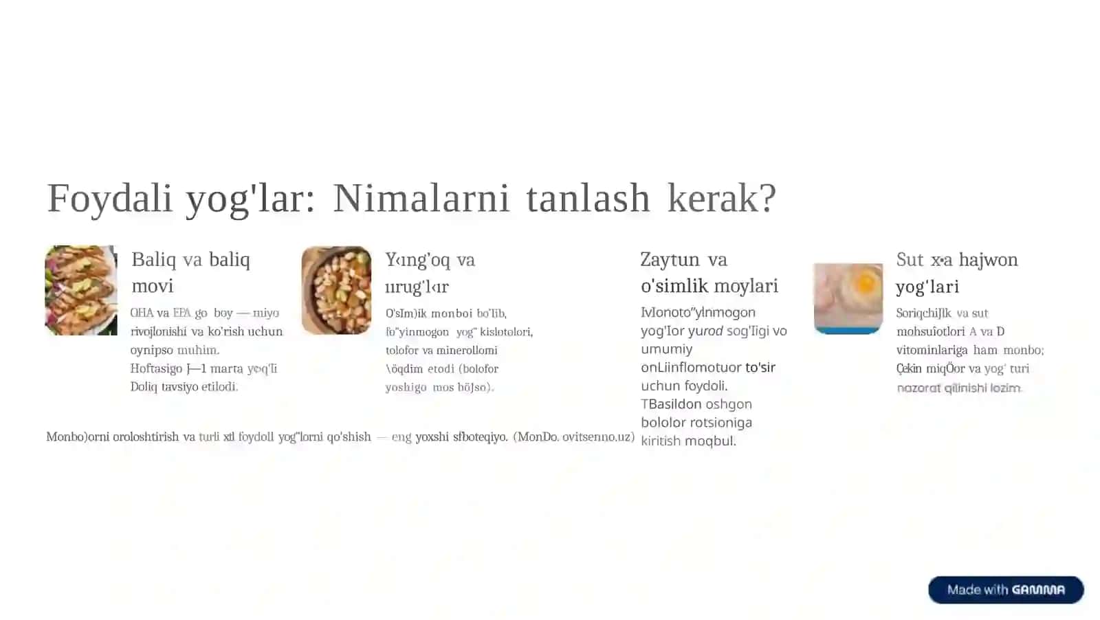 Bolalar ovqatlanishida yog'larning ahamiyati 4