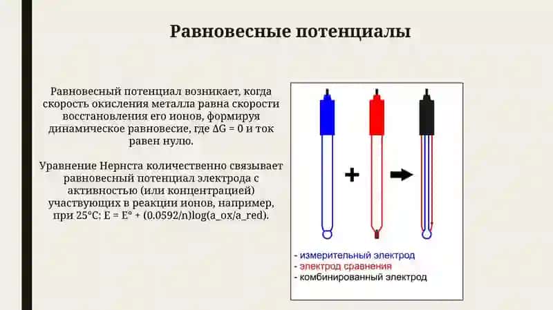 Электродные процессы. Возникновение и виды потенциалов. Потенциометрия 4