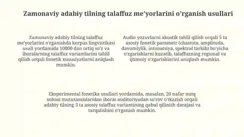 Orfoepiya qoidalari va adabiy talaffuzning bugungi holati 4