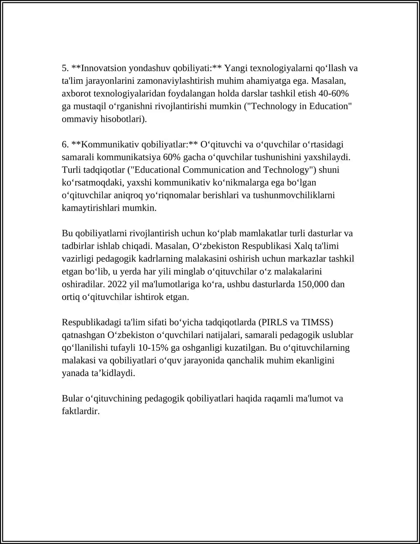 OʻQITUVCHINING SHAXSIY VA KASBIY XUSUSIYATLARI 4