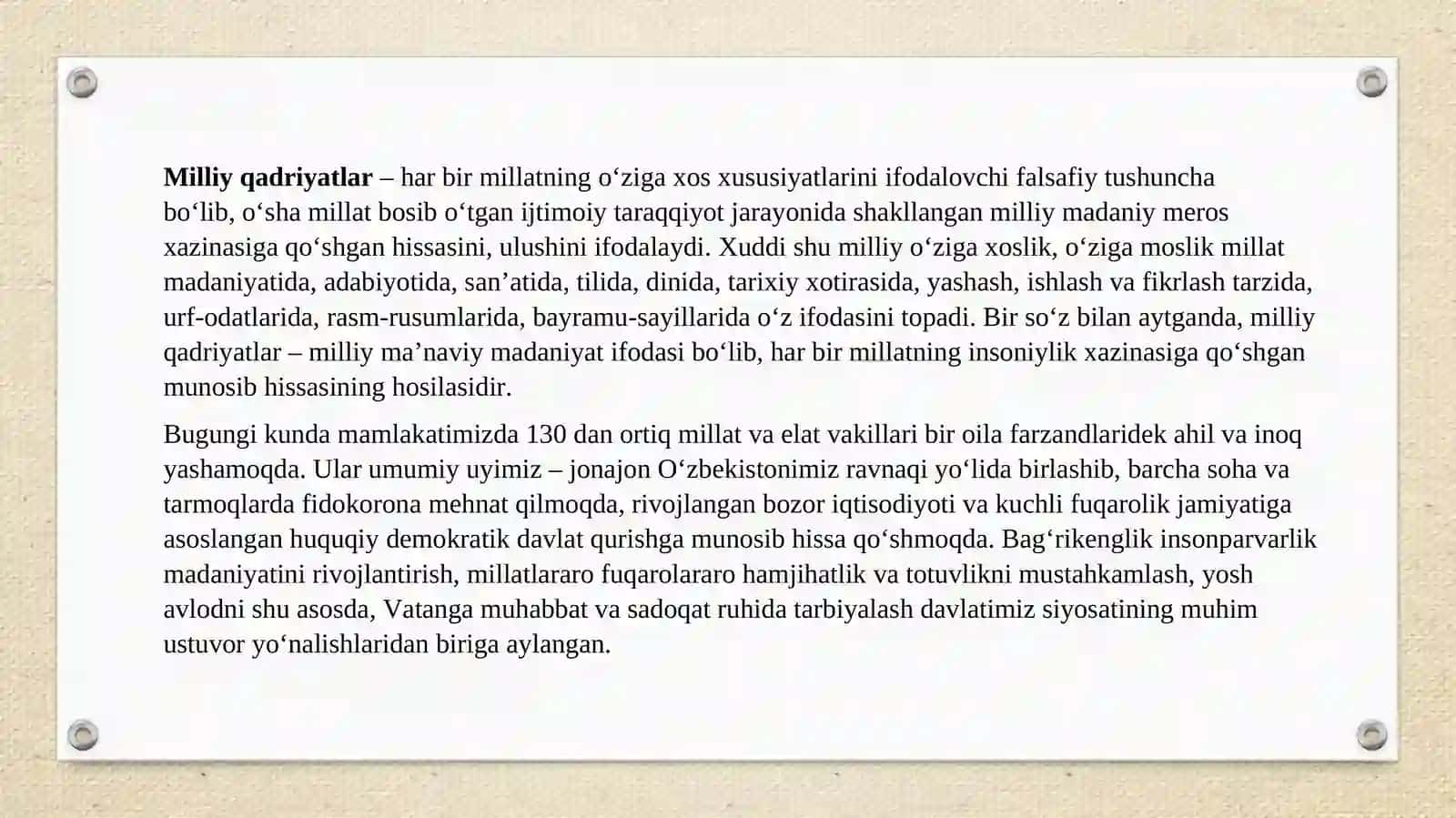 O’quvchilarning milliy ĝoya asosida tarbiyalanganligini aniqlash indikatorlari 4