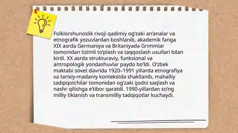 Folklorshunoslik asoslari haqida 4
