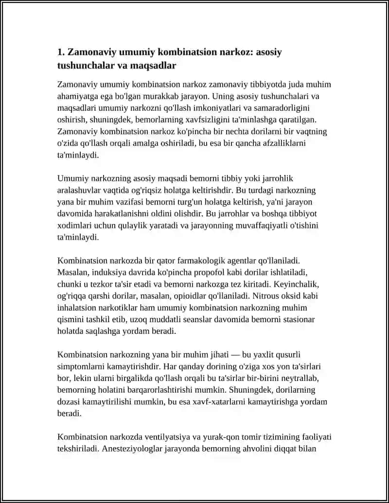 ZAMONAVIY UMUMIY KOMBINATSION NARKOZ 4