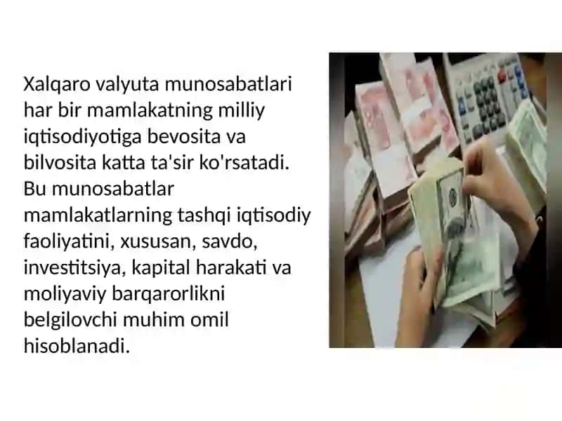 Xalqaro valyuta munosabatlarining milliy iqtisodiyotga taʼsiri 4