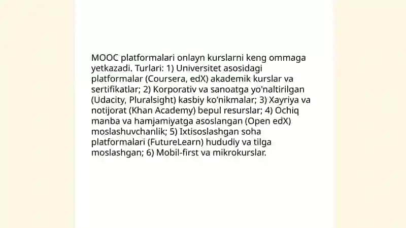 Ochiq ommaviy onlayn kurslar 4