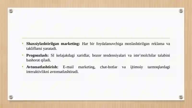 Sun'iy intelekt asosidagi marketing strategiyalari va brending 4