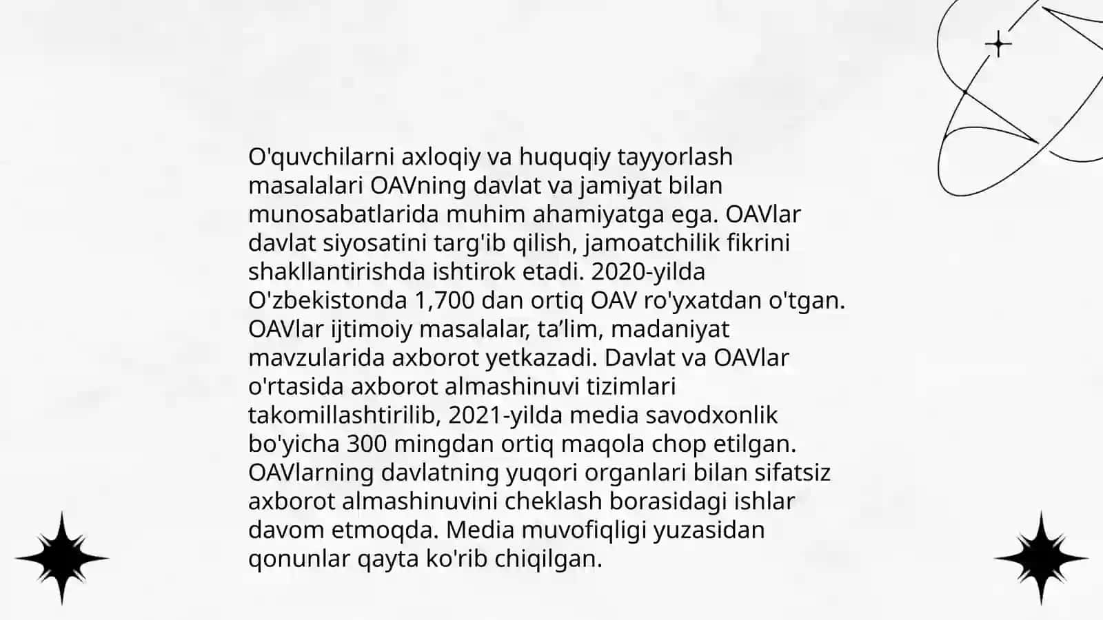 Ommaviy axborot vositalarining xuquqiy asoslari 4