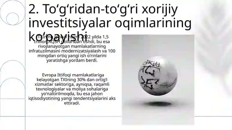 Zamonaviy xalqaro iqtisodiy munosabatlarning rivojlanish xususiyatlari 4