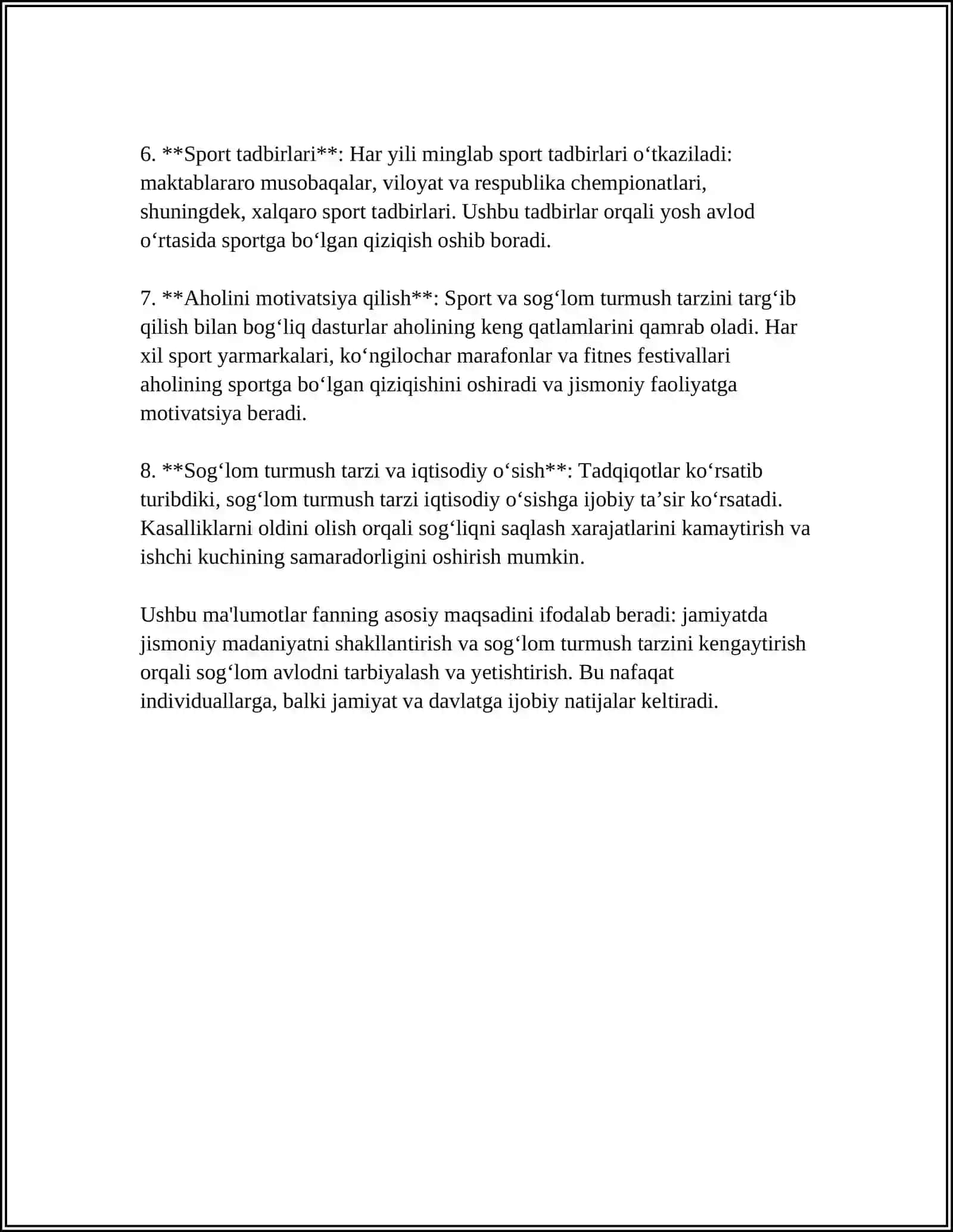 JISMONIY MADANIYAT NAZARIYASI VA METODIKASI FANINING MAQSADI HAMDA VAZIFALARI 4