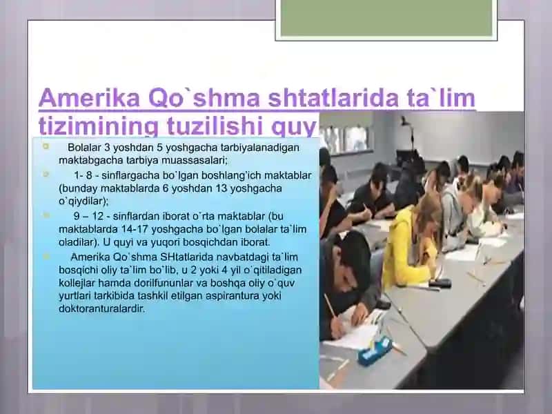 AQShda ta’lim tizimi. 4