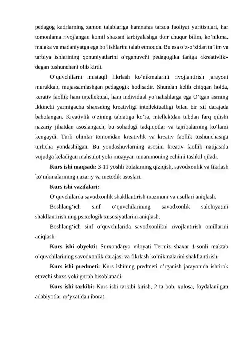 3-11 YOSHLI BOLALARNING QIZIQISH, SAVODXONLIK VA FIKRLASH KO‘NIKMALARINI SHAKLLANTIRISH 4