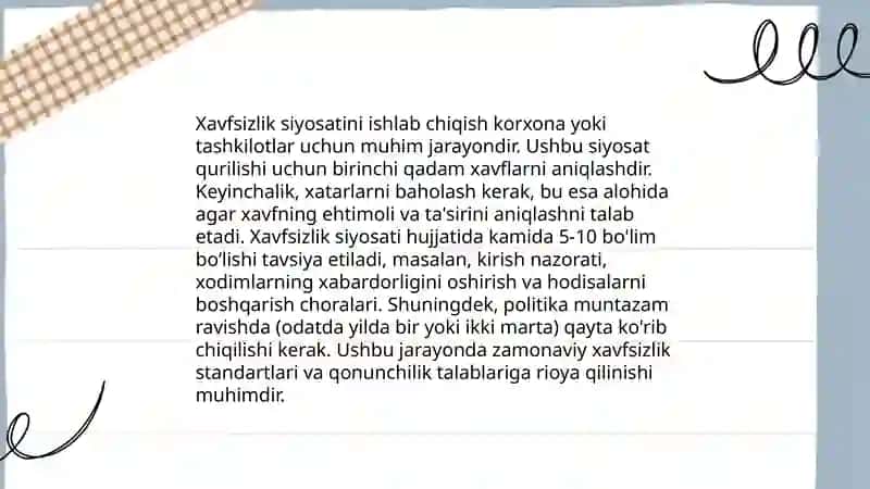 Xafsizlikni ta'minlash tamoyillari va uslublarini tahlil qilish 4