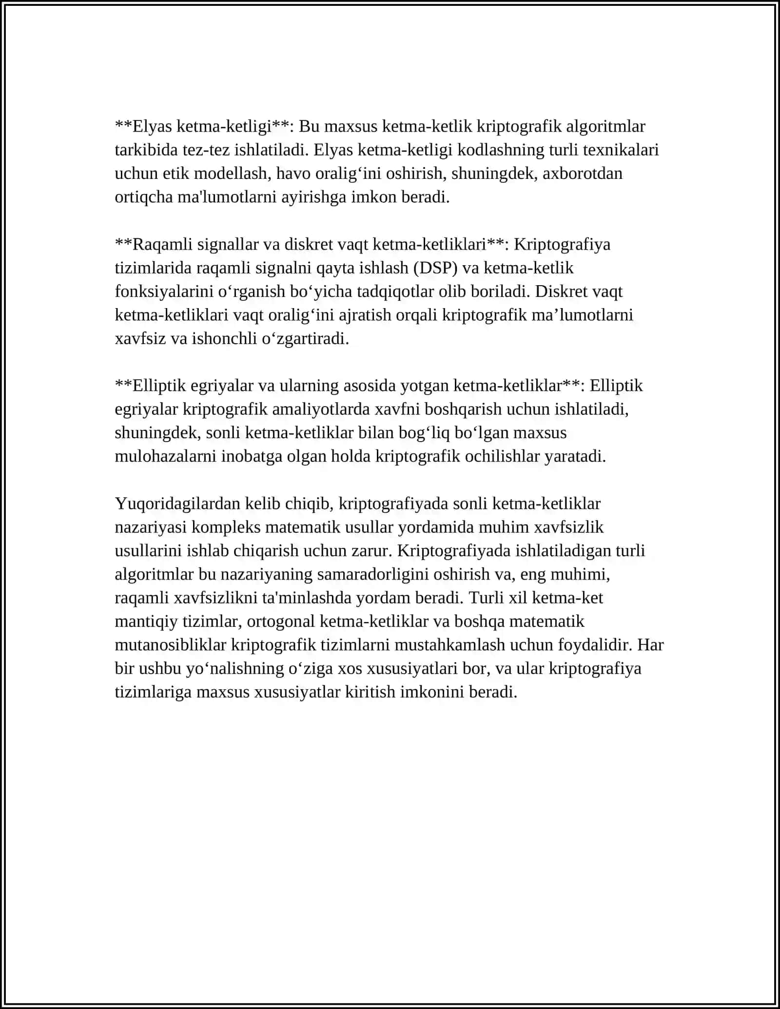 KRIPTOGRAFIYADA SONLI KETMA-KETLIKLARNING TATBIQI 4