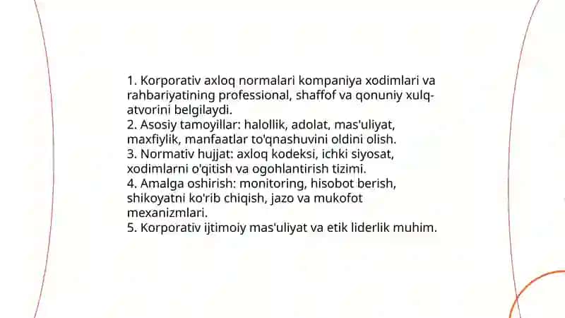 Biznes etikasi va psixologiyasi 4